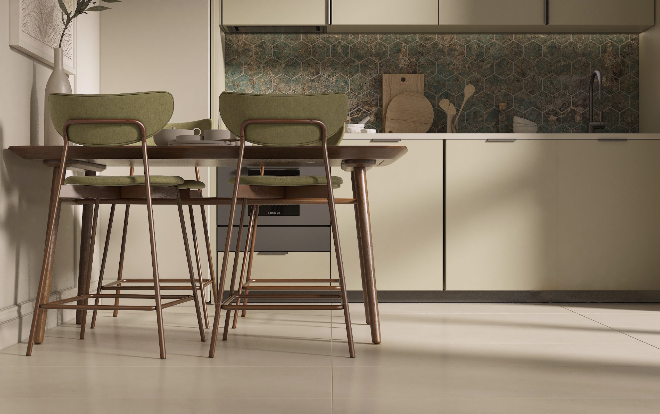 Banner styled with Bernado and Magnific tile